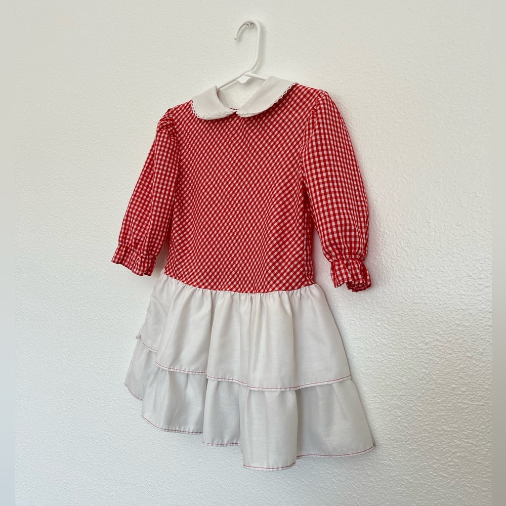 Vintage Celeste Originals Red and White gingham Dress Size 5